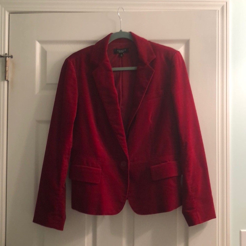Talbots Red Velvet blazer